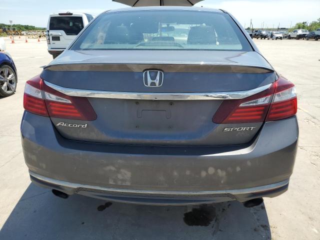 1HGCR2F52GA033606 - 2016 HONDA ACCORD SPORT GRAY photo 6