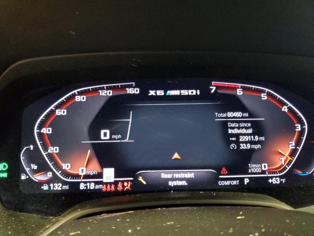 5UXCY8C00L9B13545 - 2020 BMW X6 M50I WHITE photo 9