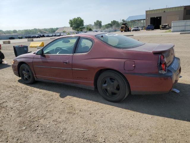 2G1WX15K019123190 - 2001 CHEVROLET MONTE CARL SS MAROON photo 2