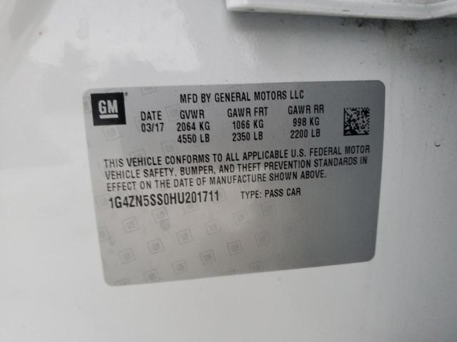 1G4ZN5SS0HU201711 - 2017 BUICK LACROSSE PREFERRED WHITE photo 12