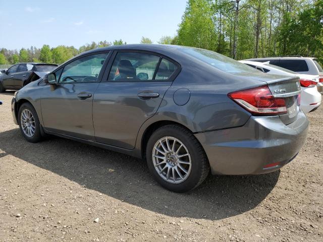 2HGFB2F56DH033252 - 2013 HONDA CIVIC LX GRAY photo 2