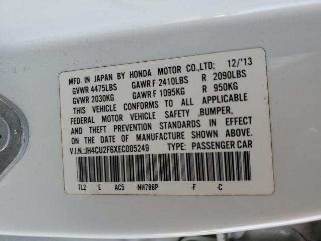 JH4CU2F6XEC005249 - 2014 ACURA TSX TECH WHITE photo 12