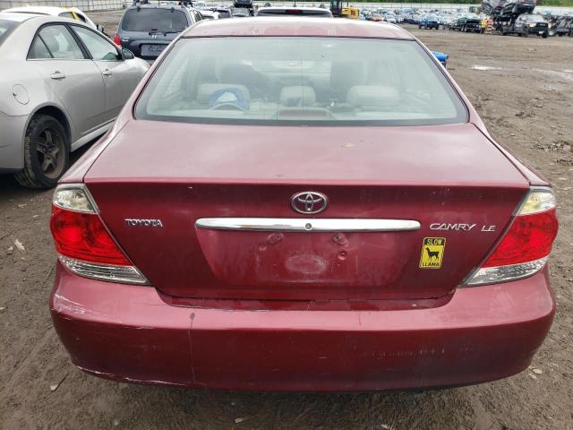 4T1BE32K15U074288 - 2005 TOYOTA CAMRY LE RED photo 6