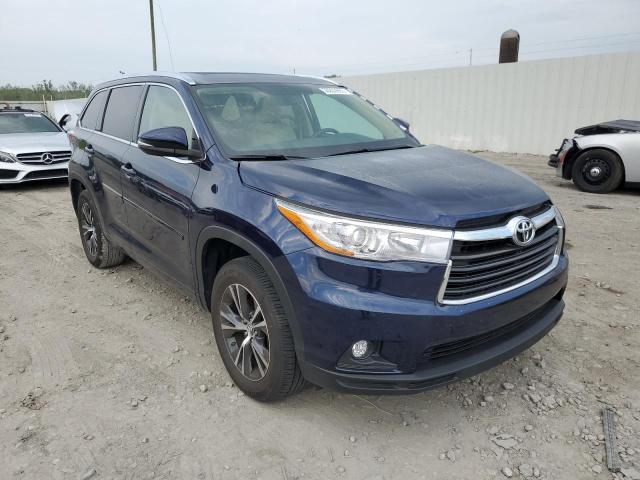 5TDKKRFH2GS181761 - 2016 TOYOTA HIGHLANDER XLE BLUE photo 4