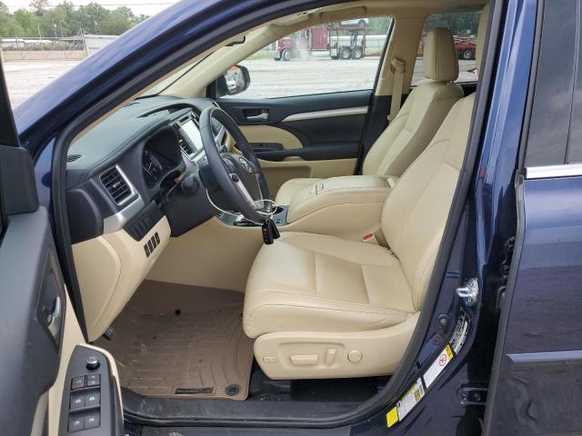 5TDKKRFH2GS181761 - 2016 TOYOTA HIGHLANDER XLE BLUE photo 7