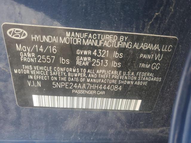 5NPE24AA7HH444084 - 2017 HYUNDAI SONATA ECO BLUE photo 12