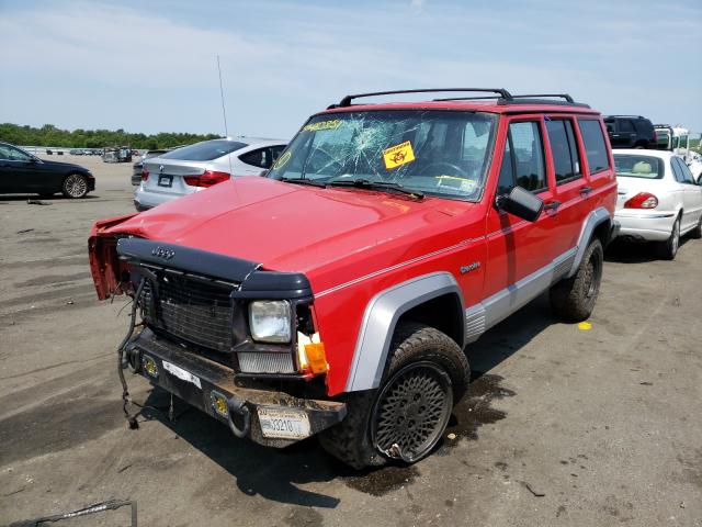 1J4FJ78S0SL615603 - 1995 JEEP CHEROKEE COUNTRY RED photo 2