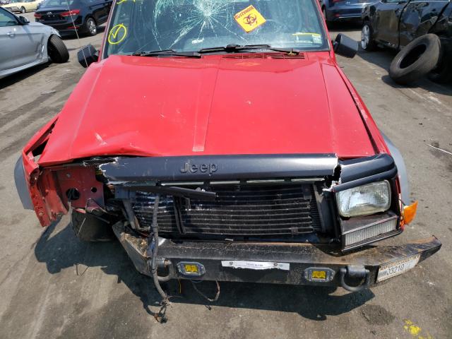 1J4FJ78S0SL615603 - 1995 JEEP CHEROKEE COUNTRY RED photo 7