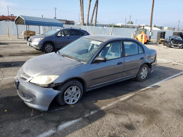 1HGES16325L017901 - 2005 HONDA CIVIC DX VP GRAY photo 1