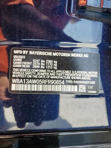 WBA13AW05RFR90854 - 2024 BMW M440XI GRAN COUPE BLUE photo 13