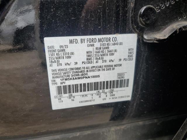 1FM5K8AW0PNA10005 - 2023 FORD EXPLORER POLICE INTERCEPTOR Siyah fotoğraf 13