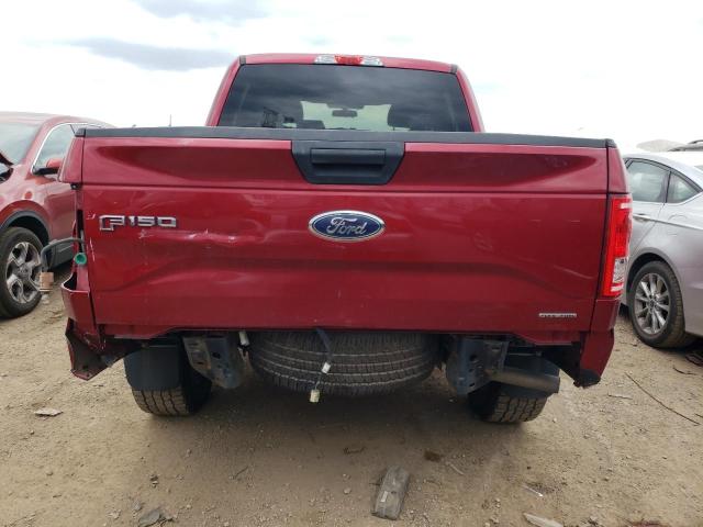 1FTEW1E83FFB99656 - 2015 FORD F150 SUPERCREW RED photo 6