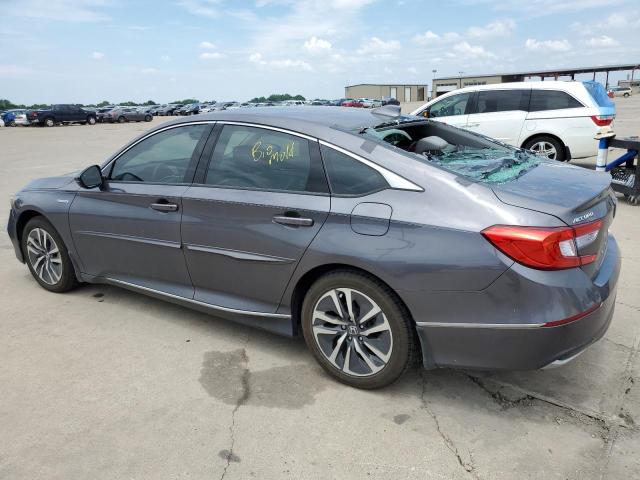 1HGCV3F57JA016163 - 2018 HONDA ACCORD HYBRID EXL GRAY photo 2