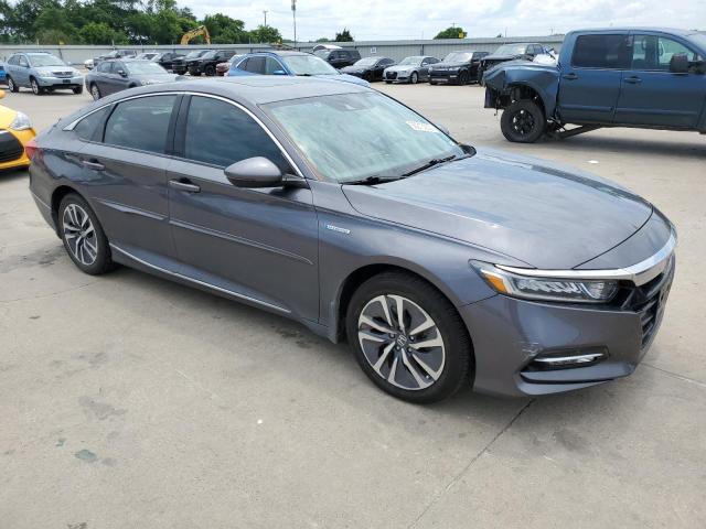 1HGCV3F57JA016163 - 2018 HONDA ACCORD HYBRID EXL GRAY photo 4