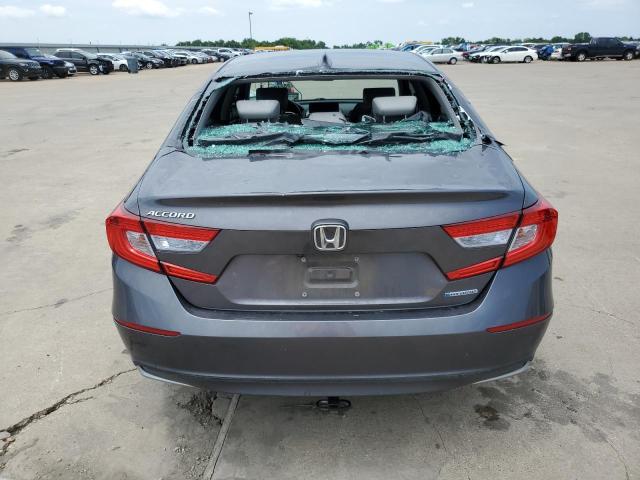 1HGCV3F57JA016163 - 2018 HONDA ACCORD HYBRID EXL GRAY photo 6