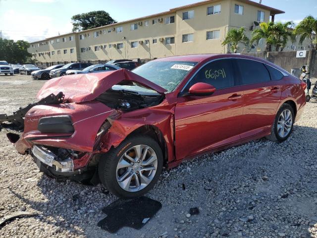 1HGCV1F13JA034984 - 2018 HONDA ACCORD LX RED photo 1