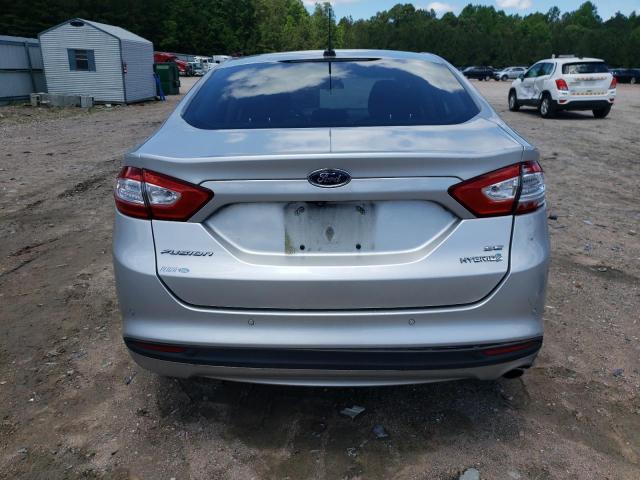 3FA6P0LU1GR102895 - 2016 FORD FUSION SE HYBRID SILVER photo 6