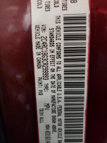 2C4RC1CG0DR534415 - 2013 CHRYSLER TOWN & COU TOURING L BURGUNDY photo 13