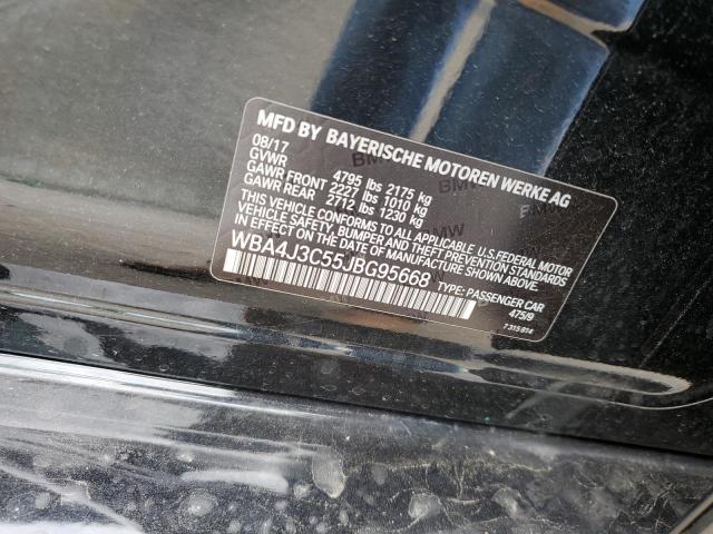 WBA4J3C55JBG95668 - 2018 BMW 430XI GRAN COUPE BLACK photo 12