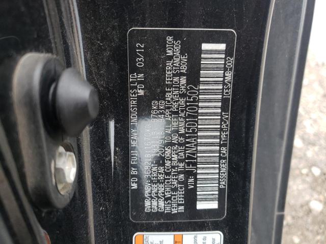 JF1ZNAA15D1701502 - 2013 TOYOTA SCION FR-S შავი ფოტო 12