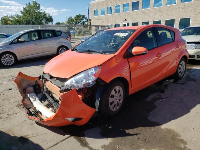 JTDKDTB30C1015070 - 2012 TOYOTA PRIUS C ORANGE photo 2