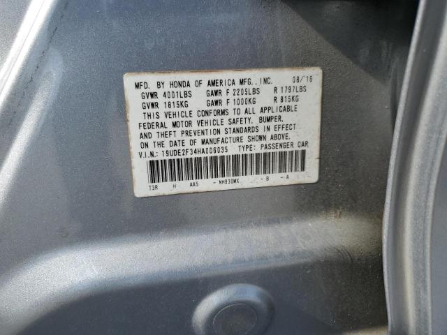 19UDE2F34HA006035 - 2017 ACURA ILX BASE WATCH PLUS SILVER photo 13