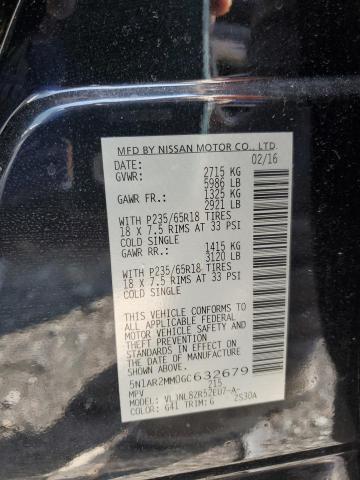 5N1AR2MM0GC632679 - 2016 NISSAN PATHFINDER S BLACK photo 13