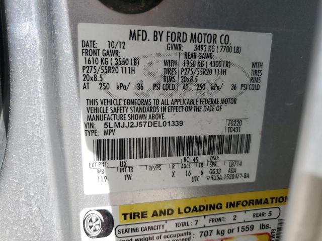 5LMJJ2J57DEL01339 - 2013 LINCOLN NAVIGATOR SILVER photo 13