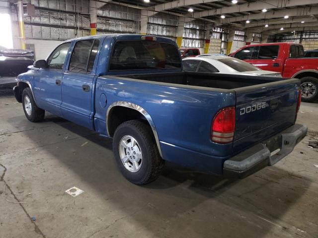 1B7HL38X72S700876 - 2002 DODGE DAKOTA QUAD SPORT BLUE photo 2