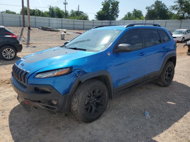 1C4PJMBB8HW635249 - 2017 JEEP CHEROKEE TRAILHAWK BLUE photo 1