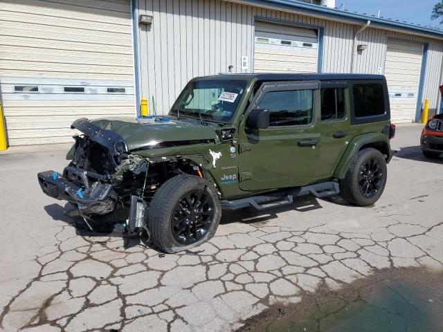 1C4JJXP68NW199520 - 2022 JEEP WRANGLER U SAHARA 4XE GREEN photo 1