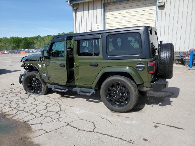 1C4JJXP68NW199520 - 2022 JEEP WRANGLER U SAHARA 4XE GREEN photo 2