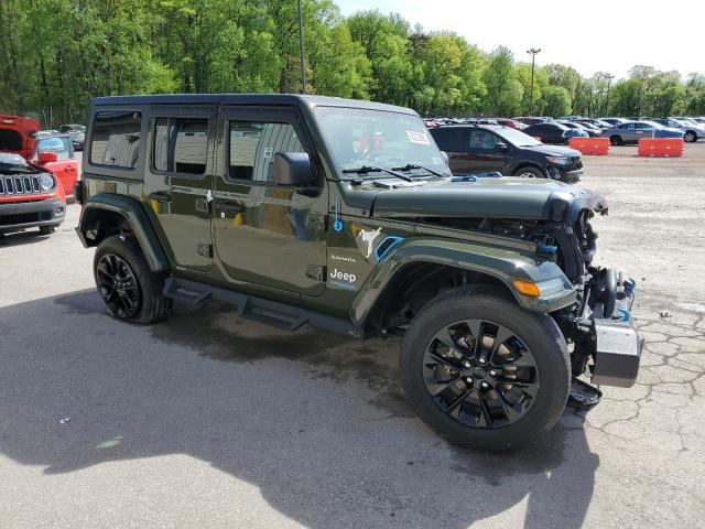 1C4JJXP68NW199520 - 2022 JEEP WRANGLER U SAHARA 4XE GREEN photo 4