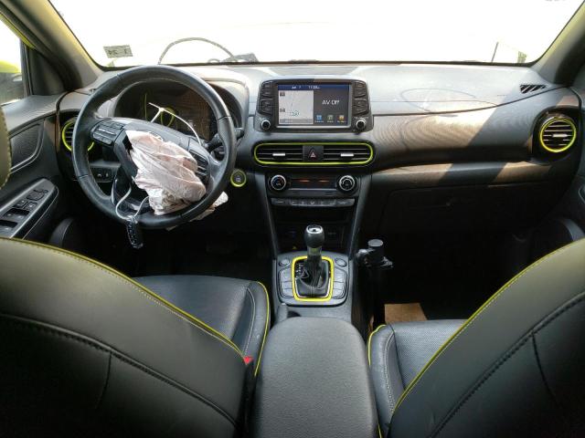 KM8K5CA57KU265186 - 2019 HYUNDAI KONA ULTIMATE GREEN photo 8