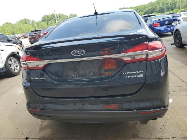 3FA6P0RU3JR206240 - 2018 FORD FUSION TITANIUM/PLATINUM HEV BLACK photo 6