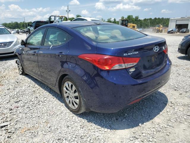 5NPDH4AE6DH200515 - 2013 HYUNDAI ELANTRA GLS BLUE photo 2