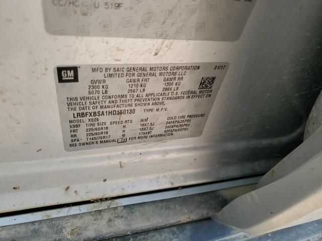 LRBFXBSA1HD150130 - 2017 BUICK ENVISION ESSENCE فضي صورة 12