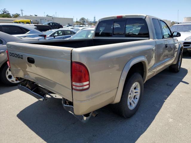 1B7GL42X22S551349 - 2002 DODGE DAKOTA SLT GOLD photo 3