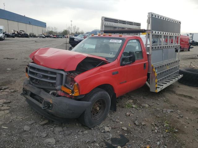 1FDSF34F31EB41782 - 2001 FORD F350 SRW SUPER DUTY RED photo 2