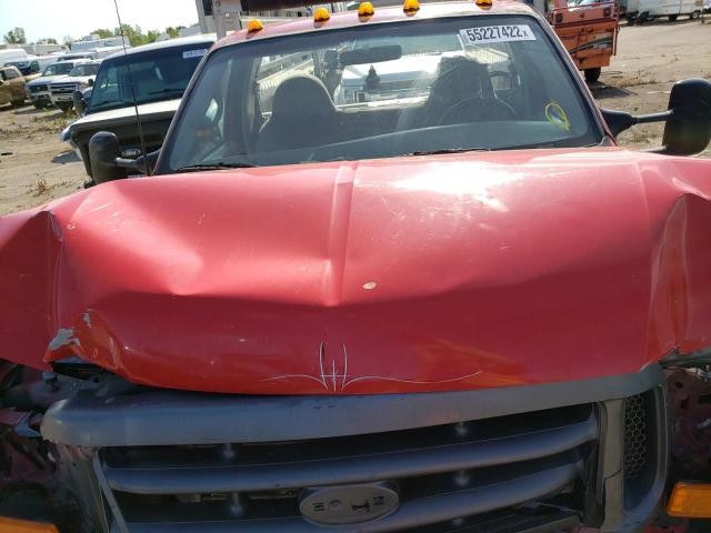 1FDSF34F31EB41782 - 2001 FORD F350 SRW SUPER DUTY RED photo 7