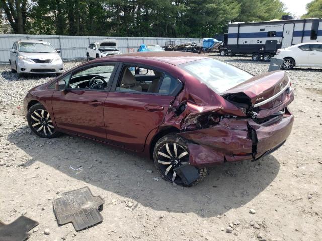 2HGFB2F95FH503812 - 2015 HONDA CIVIC EXL BURGUNDY photo 2