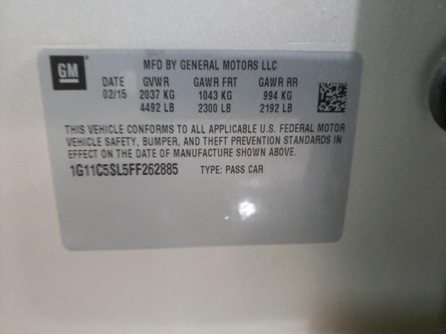 1G11C5SL5FF262885 - 2015 CHEVROLET MALIBU 1LT TAN photo 12