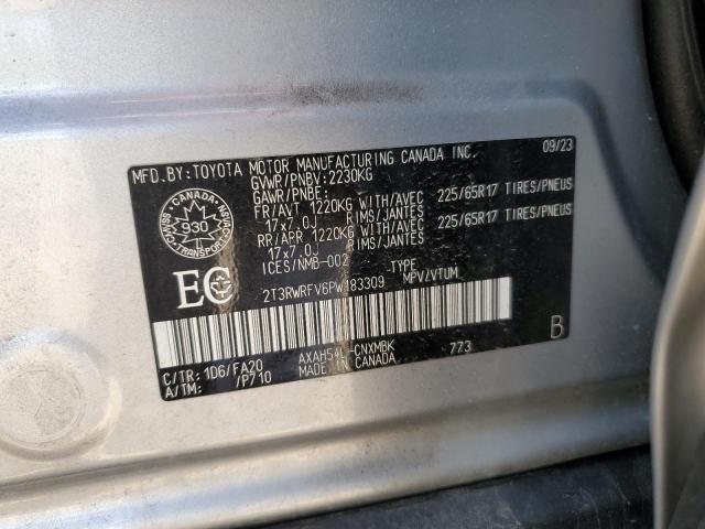 2T3RWRFV6PW183309 - 2023 TOYOTA RAV4 XLE 银色 照片 13