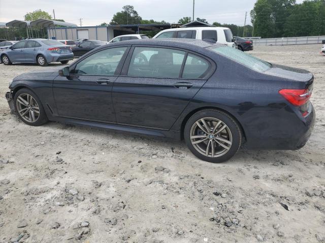 WBA7E2C56KB218192 - 2019 BMW 740 I BLUE photo 2