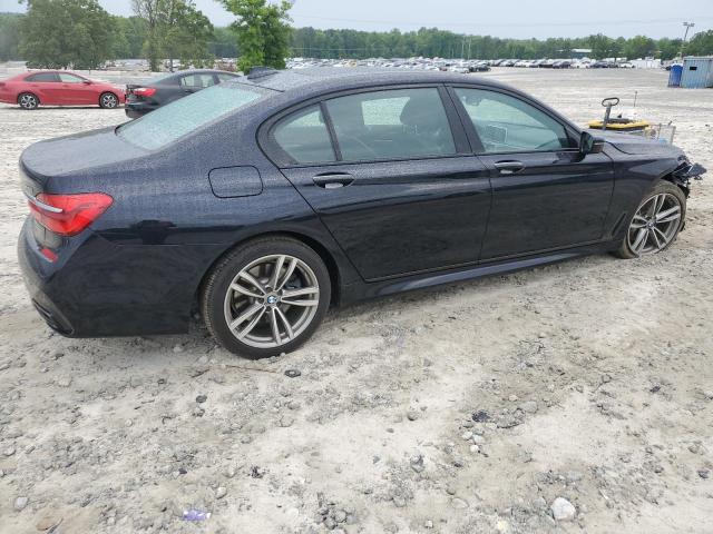 WBA7E2C56KB218192 - 2019 BMW 740 I BLUE photo 3