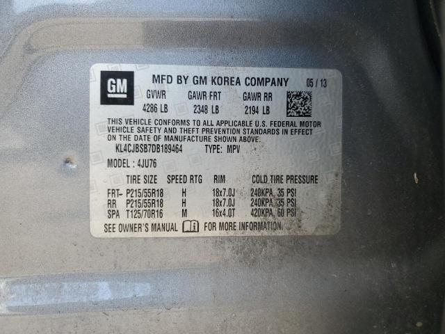 KL4CJBSB7DB189464 - 2013 BUICK ENCORE CONVENIENCE 灰色 照片 12