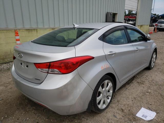 KMHDH4AE1DU666693 - 2013 HYUNDAI ELANTRA GLS SILVER photo 4