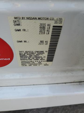 1N4AZ1CP8LC311354 - 2020 NISSAN LEAF SV WHITE photo 12