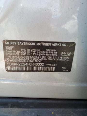 5UXKR2C54F0H40002 - 2015 BMW X5 SDRIVE35I SILVER photo 12