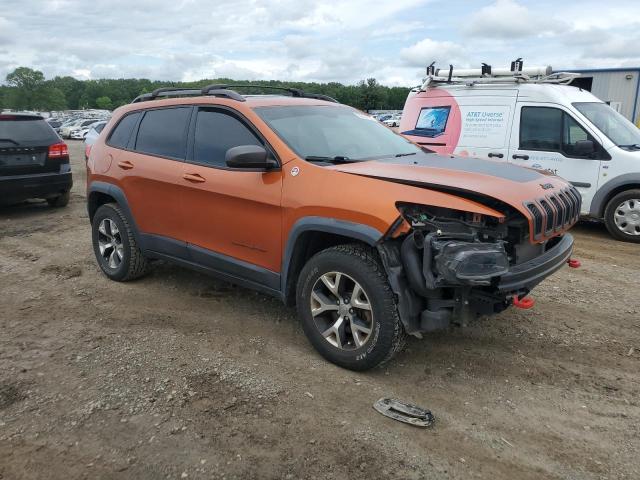 1C4PJMBS8FW726390 - 2015 JEEP CHEROKEE TRAILHAWK ORANGE photo 4